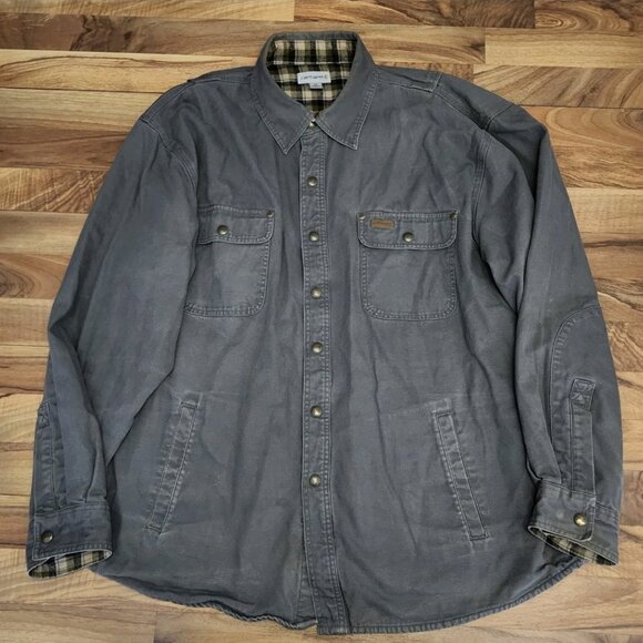 Carhartt Canvas Fleece Lined Overshirt/Jacket Size 2XL Grey - Picture 2 of 12